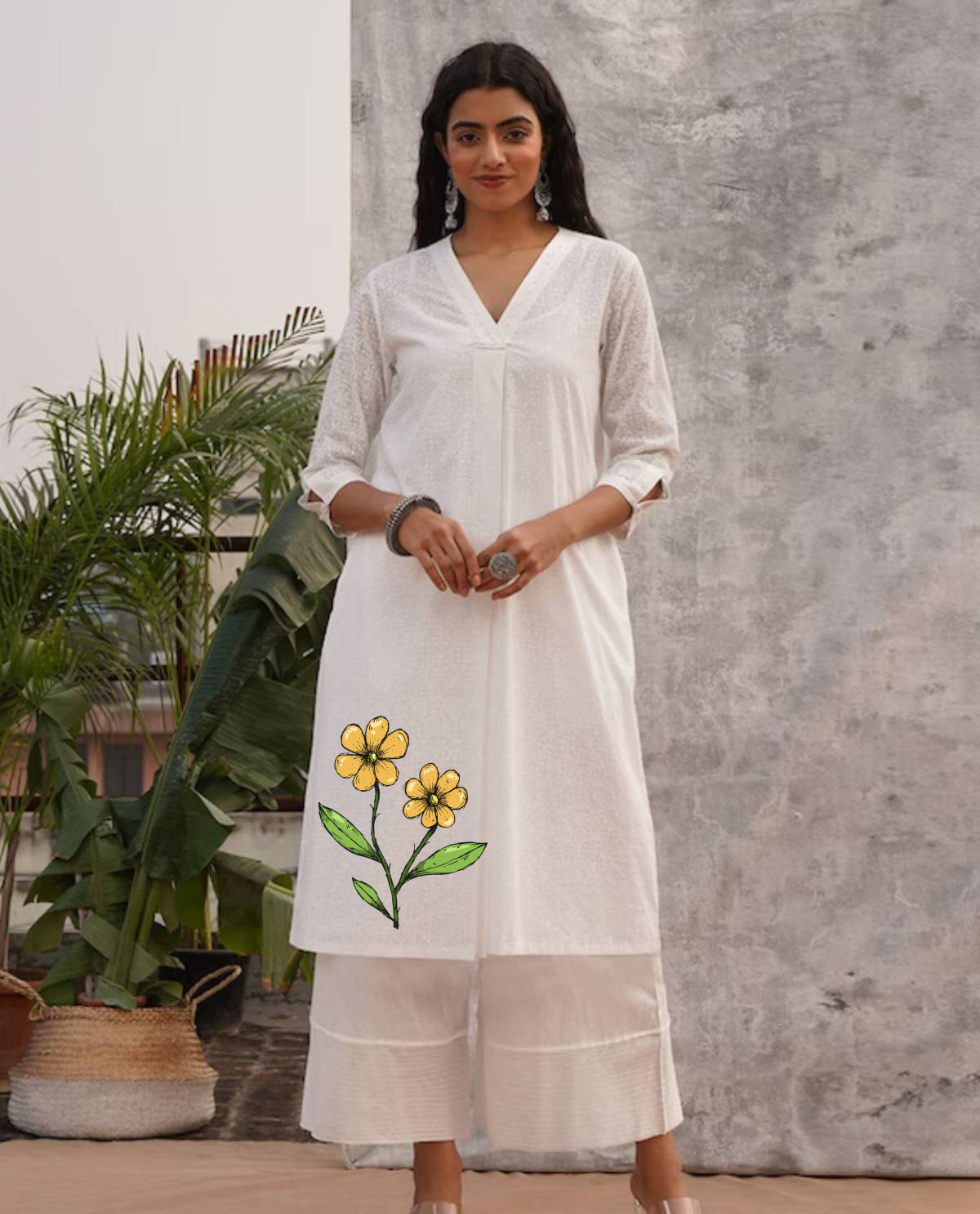 off white kurti